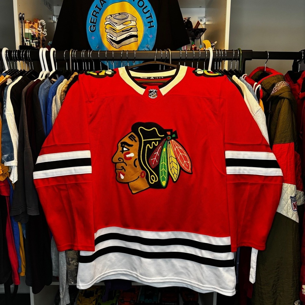 Adidas Chicago Blackhawks NHL Climalite Hockey Jersey Size 52 XL